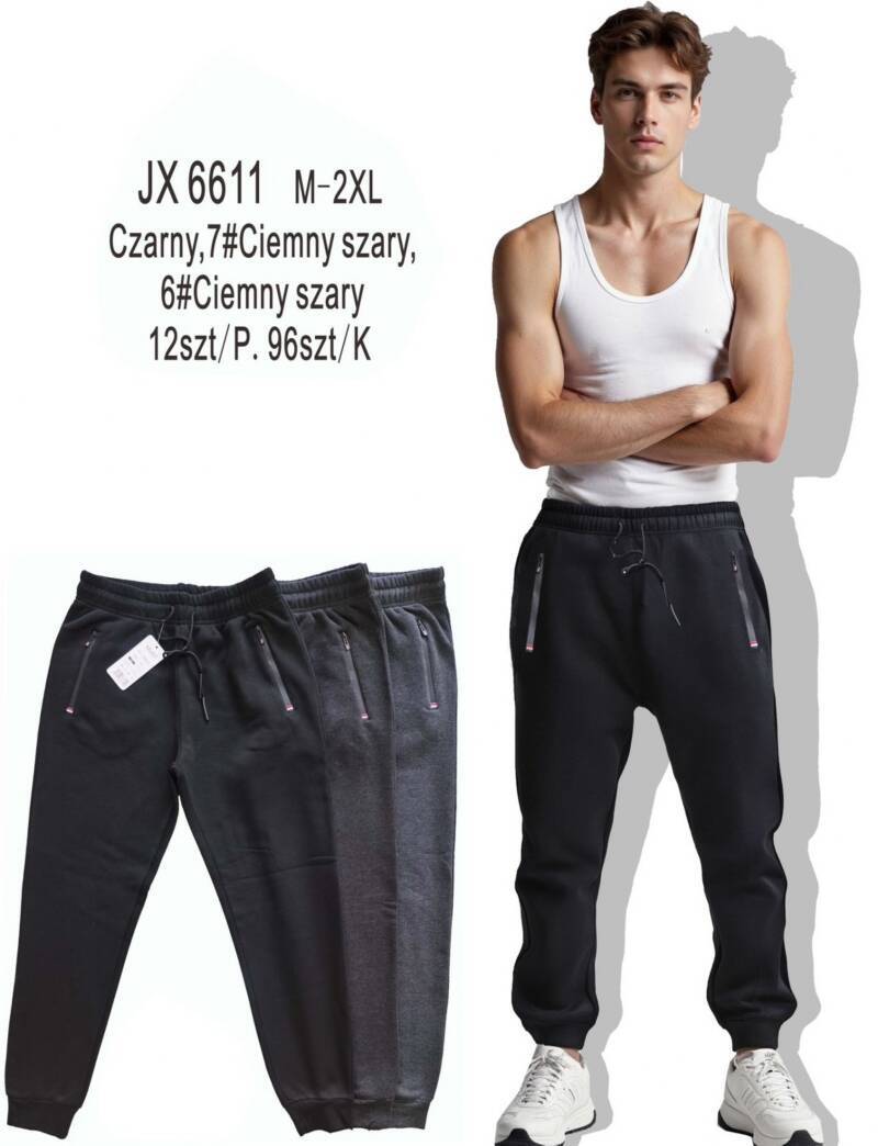 Spodnie dresowe meskie Roz M-2XL, Mix 3 Kolor Paczka 12 szt